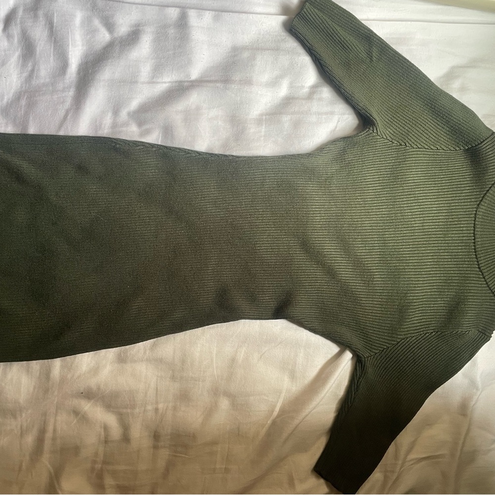 Charlotte Russe Green Cowl Neck Dress